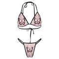 Ensemble bikini deux pièces pour femme, style triangle, à nouer, collection 2025, bikini string, maillot de bain dos nageur.