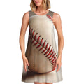 sans manches style baseball classique pour femme, avec 2 poches latérales, coupe trapèze.