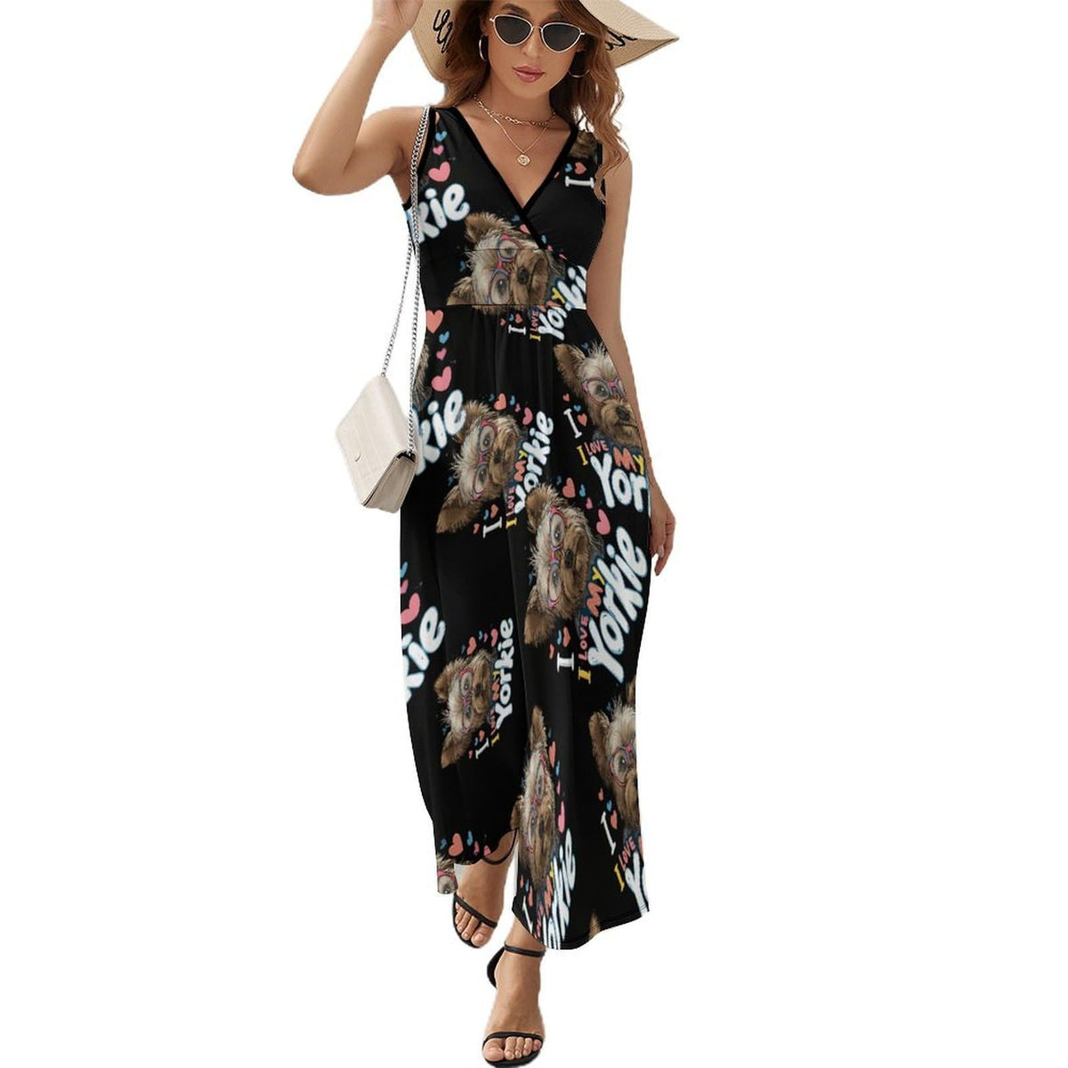 maxi Love My Yorkie pour femme, sans manches
